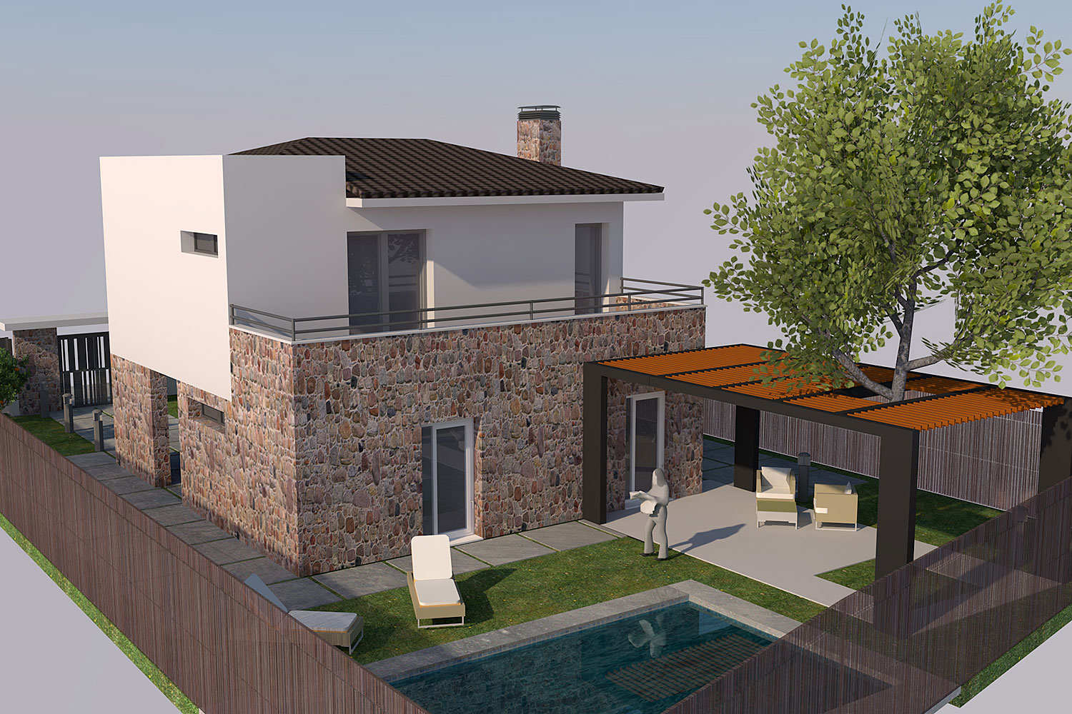 Anteproyecto de vivienda unifamiliar en Tierz (Huesca). 2020